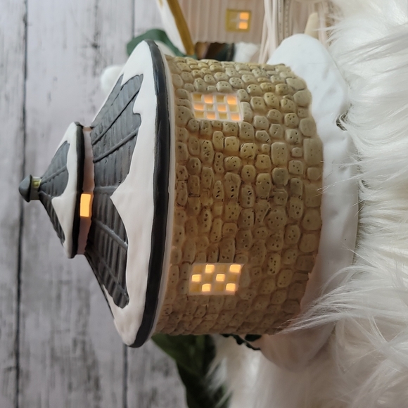 CHRISTMAS KURT S ADLER PORCELAIN LIGHTED PIG BARN - Picture 8 of 16